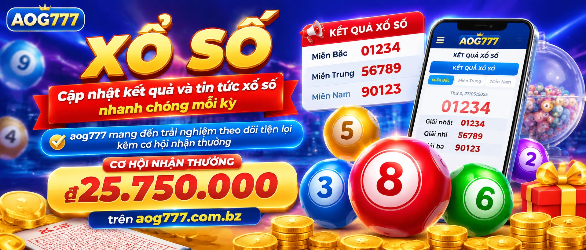 AOG777 Xổ Số giao diện tra cứu nhanh